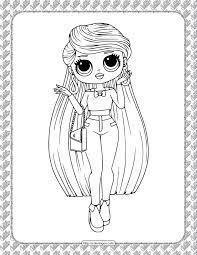 This collection of coloring pages contains all the most interesting topics for girls of 7 years old. Printable Lol Surprise Lara B R Coloring Page High Quality Free Printable Pdf Coloring Drawing Paintin In 2021 Puppy Coloring Pages Doll Drawing Cute Coloring Pages