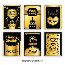 ✓ free for commercial use ✓ high quality images. Free Vector Black And Gold Birthday Cards Collection