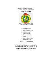 Inilah pembahasan selengkapnya mengenai contoh proposal usaha lengkap dengan bep. Proposal Keripik Seblak Docx Proposal Usaha U201ckeripik Seblak U201d Nama Kelompok 1 Asih Nurasih 2 Dila Ayu Widiawati 3 Fani Maryani Kelas Xii Multimedia Course Hero
