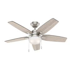 Ceiling fans can be that functional (and even fabulous) addition to your living space. Arcot 117cm Fan With Lights Brushed Nickel Moonlight Design
