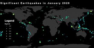 خريطة الزلازل حول العالم Cartography Map Earthquake Data