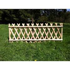 80 x 68 x 14 cm. Cloture Croisillon Bois Pour Jardin