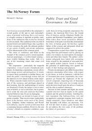 Grammarly can save you from grammatical mistakes and other writing issues. Pdf Public Trust And Good Governance An Essay