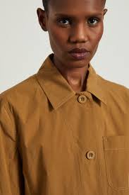 Cappotto donna marrone cotone