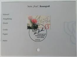 Briefmarken kaufen können sie in jeder postfiliale oder online und diese sogar individuell gestalten. Brd 2003 Briefmarke Serie Post Rosengruss Est Minr 2317 Aufgeklebt Ebay