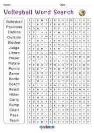 printable volleyball word search cool2bkids