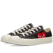 Comme Des Garcons Play X Converse Chuck Taylor 1970s Hi Black Comme Des Garcors Play X Converse Chuck Taylor 1970s Ox