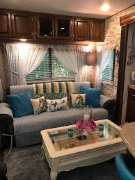 9 Beach Themed Rv Makeovers Trailer Decor Travel Trailer Decor Remodeled Campers