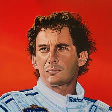 Ayrton Senna Portrait Painting Fleece Blanket by Paul Meijering