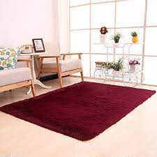 Nuloom larnaca seagrass herringbone area rug. Fluffy Rugs Anti Skid Shaggy Area Rug Dining Home Bedroom Carpet Floor Mat Red Buy Online At Best Price In Uae Amazon Ae