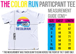 How Do I Work Out My T Shirt Size The Color Run