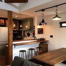 モノトーンで作る 大人のカフェ風インテリア 間接照明 diy インテリア カフェ風