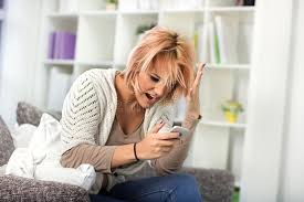 Upset Woman Looking Mobile Phone Stressed Holding Cellphone Disgusted Shocked Bad News Message Received 64953953 Chennai Memes
