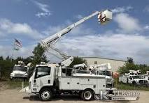 (Bellport, NY) Versalift SST37-EIH, Articulating & Telescopic Bucket Truck  mounted behind cab on 201