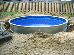 Semi Inground Pool Kits Backyard Design Ideas Semi Inground Pools Diy Swimming Pool Backyard Pool Landscaping