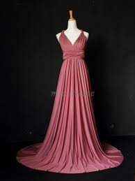 Dark Pink Bridesmaid Dress Wrap Infinity Dress Wedding Gown Convertible Dress Formal Evening Go Pink Formal Dresses Infinity Dress Wedding Evening Gowns Formal