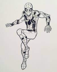Spider Man Infinity Coloring Pages | Captain america coloring pages,  Spiderman drawing, Spiderman