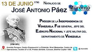 Natalicio de josé antonio páez. Muronto On Twitter Taldiacomohoy Nace Un Procer De La Independencia De Venezuela El Centauro De Los Llanos General Jose Antonio Paez Felizmartes Https T Co Alvloqjetb