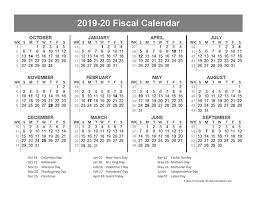 2019 Fiscal Year Quarters Template Free Printable Templates
