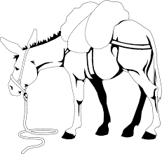 Getcolorings.com has more than 600 thousand printable coloring pages on sixteen thousand topics thousands of printable coloring pages, for kids and adults! Donkey With Load Riding Coloring Page