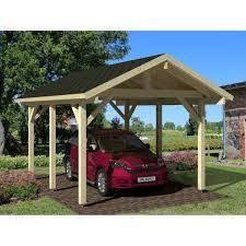 Keep your car dry and secure by building a wooden carport next to your home! 9 Best Wood Carport Kits Ideas Carport Carport Garage Carport Sheds