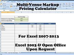 retail markup calculator markup pricing formula excel