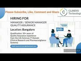 Clinevo Technology Hiring For Quality Assurance Youtube In 2020 Life Science Technology Quality Assurance