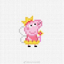 Peppa Pig Perler Bead Art Perler Bead Disney Diy Perler Beads