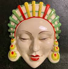 Clarice cliff Bizarre Marlene art deco wall mask