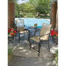 Living Accents Cavalia 3 Piece Balcony Height Bistro Set Ace Hardware Bistro Set Outdoor Furniture Sets Outdoor Decor