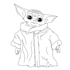 baby yoda coloring pages home coloriage ange pour enfants