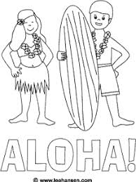 Surfer Kids Luau Coloring Page Printable Kids Luau Hawaiian Crafts Luau Crafts