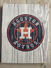 Houston Astros Handmade Sign Vintage Look Reclaimed Wood Sign Man Cave Sign Wall Sign Gift Dad Husband Boy Reclaimed Wood Signs Chain Saw Art Wood Signs