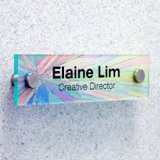 Sleek & professional name plates. 8 X 2 Door Signs Sign Standoffs