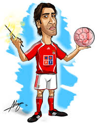 Rui Costa Benfica Futebol Andebol Caricaturas