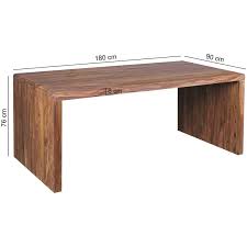 Im lieferumfang enthalten sind der schreibtisch, eine bebilderte montageanleitung sowie das benötigte montagematerial. Wohnling Schreibtisch Boha Massiv Holz Sheesham Computertisch 180 Cm 557 99