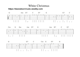 White Christmas Easy Guitar Tab Guitar Tabs Easy Guitar Guitar Songs