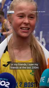 The first Irish woman to cross the finish line of the Dublin Marathon was  19-year-old Ava Crean. The Limerick teenager competed in her first marathon  in April in Manchester and ran Limerick