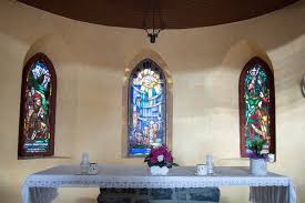 It's not my call to make, of course, but i think there's a place for both. File Altar And Stained Glass Windows In The Galyateto Roman Catholic Church Jpg Wikimedia Commons