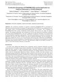 Conduction Properties of PTMSPMA-PEO and its Application as Polymer  Electrolyte in LiFePO4 Batteries