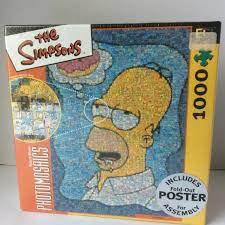 From the writers of the simpsons, comes the city building game that lets you create your own living, breathing springfield! The Simpsons Homer Photomosaics 1000 Jigsaw Puzzle Buffalo Games Robert Silvers For Sale Online Ebay