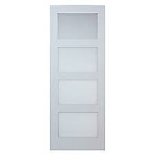 30 Inch X 80 Inch Primed 4 Lite Shaker French Door With Satin White Privacy Glass French Doors Interior Cheap Interior Doors Wood Doors Interior