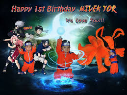 Naruto Tarp Naruto Invitation Naruto Birthday Theme Nivek Yor 1st Birthday Naruto Birthday Birthday Invitations Happy 1st Birthdays