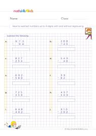 subtraction worksheets for grade 3 pdf mental math strategies for subtraction grade 3