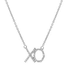 Silver Xo Diamond Necklace More Colors Steven Singer Jewelers Diamond Necklace Necklace Silver