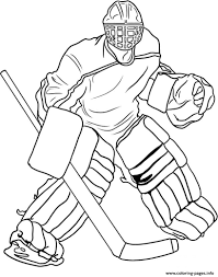 100 coloring pages of the most popular winter sport. Hockey Goalie Coloring Pages Printable