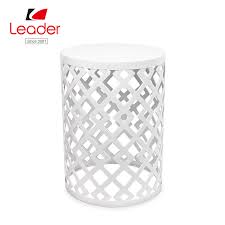 Safe & stable the telescopic body of the stool is made from 120 segments that form together with a strong and flexible. China New Design White Metal Garden Stool For Decorative Accent Stool China Metal Stool And Garden Stool Price