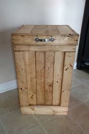 Wood Garbage Can 30 Gallon Trash Can Wood By Ourtwistedcreations Wood Trash Can Wood Trash Can Holder Trash Can