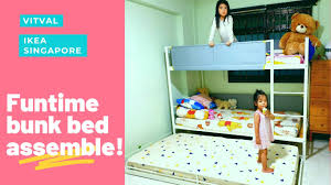 (from the total, it took around 4 hours to modify the structure.) cost: Funtime Bunk Bed Assemble With Calladoodie Ikea Singapore Vitval Bunk Bed With Under Bed Youtube
