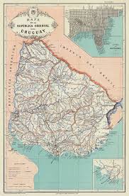With coast toward the atlantic ocean and a unique location, uruguay is the only country in south america situated entirely south of the tropic of capricorn. Uruguay Map Old Map Of Uruguay Archival Print Giclee Print On Paper Or Canvas Old Map Uruguay Map Map